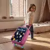 Dieren - Astronaut - Planeten - Sterren Kinderkoffer - Roze klein -sfeer1