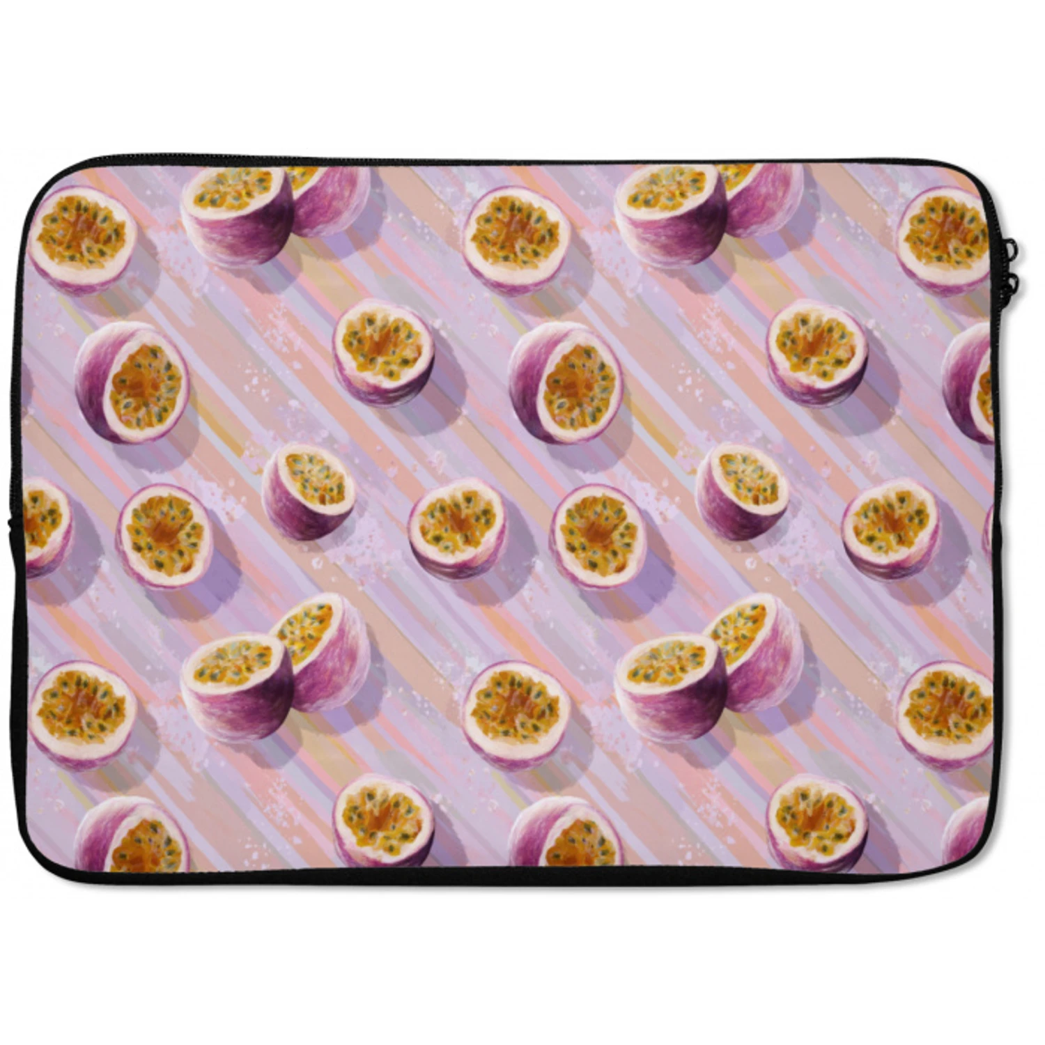 Passievrucht - Tropisch - Paars laptophoes neopreen klein 279 -zkaufland3dotto