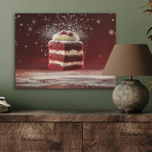 Rode - Velvet - Taart - Eten PET vilt klein -sfeer2