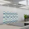 Flora - Modern - Blauw keuken achterwand spatscherm klein 900 -3d_schuin