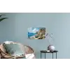 Boten - Rotsen - Zee - Zon Muursticker klein -plant