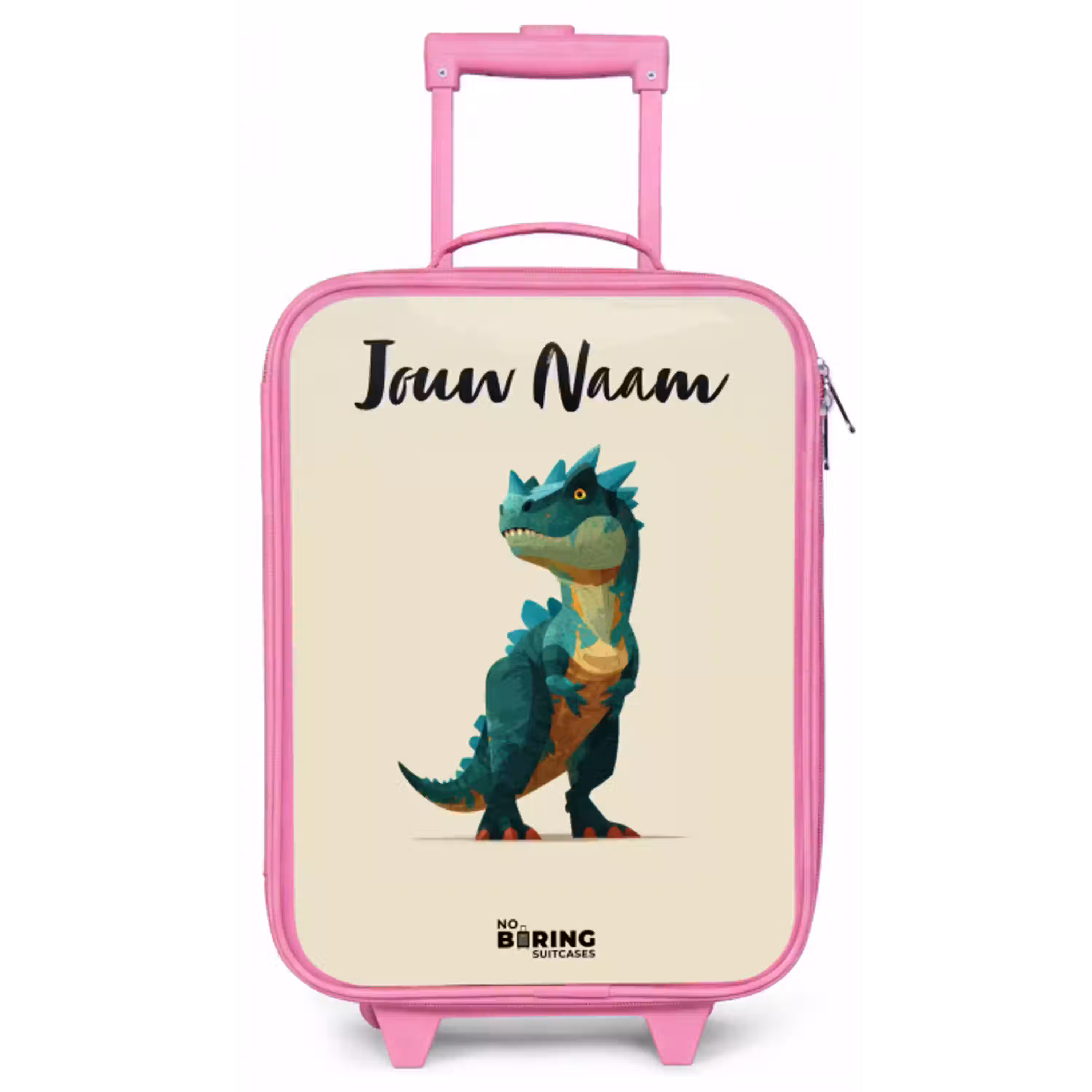 Dino - Dier - Groen Kinderkoffer - Roze klein -zz3dotto