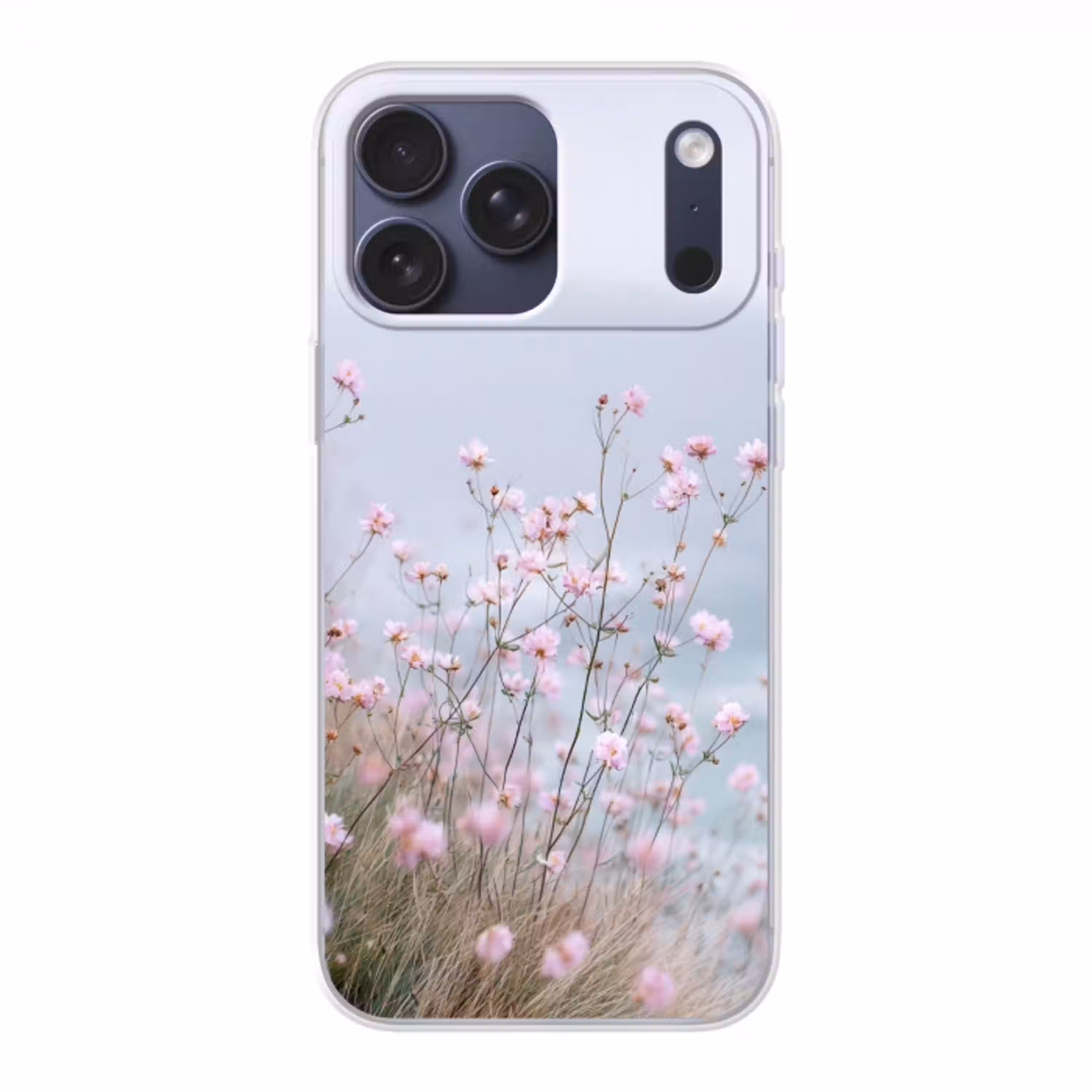 Klif - Bloemen - Zee - Roze Telefoonhoesje iPhone 17 Pro Max klein -3d