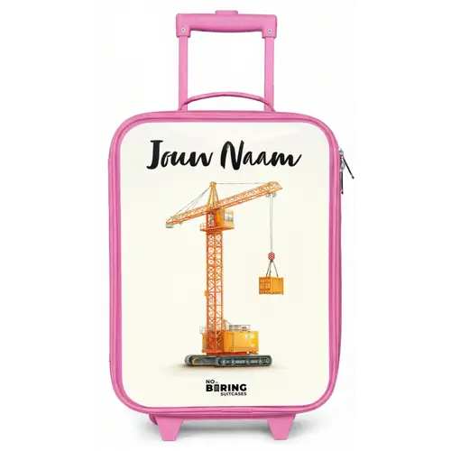 Torenkraan - Getekend - Oranje Kinderkoffer - Roze klein -zz3dotto