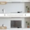 Blauw - Grijs - Roest - Patroon keuken achterwand spatscherm klein 900 -voor_na_NL
