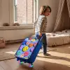 Een speels en kunstzinnig patroon van kleurrijke smileys Kinderkoffer - Blauw klein -sfeer1