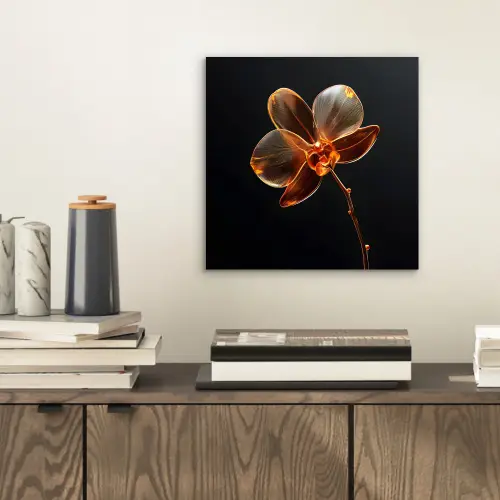 Orchidee - Doorzichtig - Bloem aluminium wit klein -sfeer1