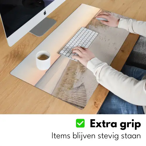 Kustlijn - Horizon - Hek Muismat XXL klein -sfeer3