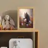 Paard - Bloemen - Natuur - Paars - Dieren Light Box met kabel klein -sfeer2_kind