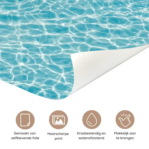 Surfboard - Water - Badpak - Oranje deurposter klein -closeup_NL