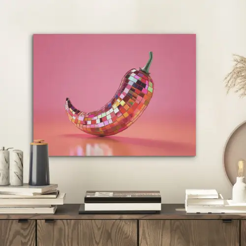 Peper - Disco - Rood - Glitter PET vilt klein -sfeer1