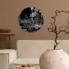 Palm - Jungle - Tropical Wandcirkel kunststof plaat 5mm dik klein -sfeer1