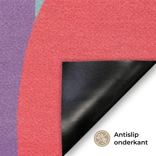 Kleurvakken - Recht - Rond - Abstract Deurmat klein -antislip_NL