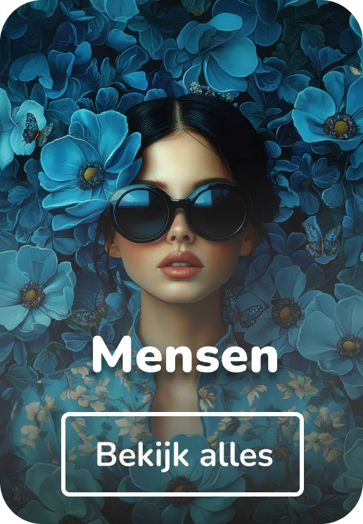 Glas schilderijen mensen