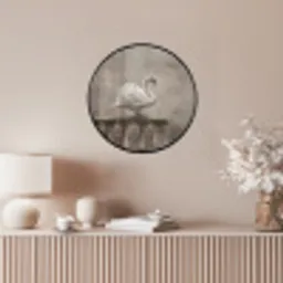 Zwaan - Elegant - Dieren - Wit Fotolijst rond zonder passe partout klein -sfeer3