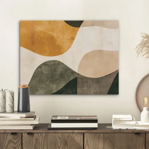 Vormen - Okergeel - Abstract PET vilt klein -sfeer1