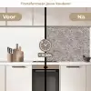 Licht - Grijs - Textuur keuken achterwand 2 middel 871 -voor-na2_NL