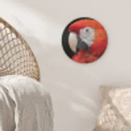 Ara - Portret - Rood Akoestische PET Vilt - Rond klein -sfeer4