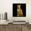 Panter - Realistisch - Bruin aluminium wit klein -sfeer1