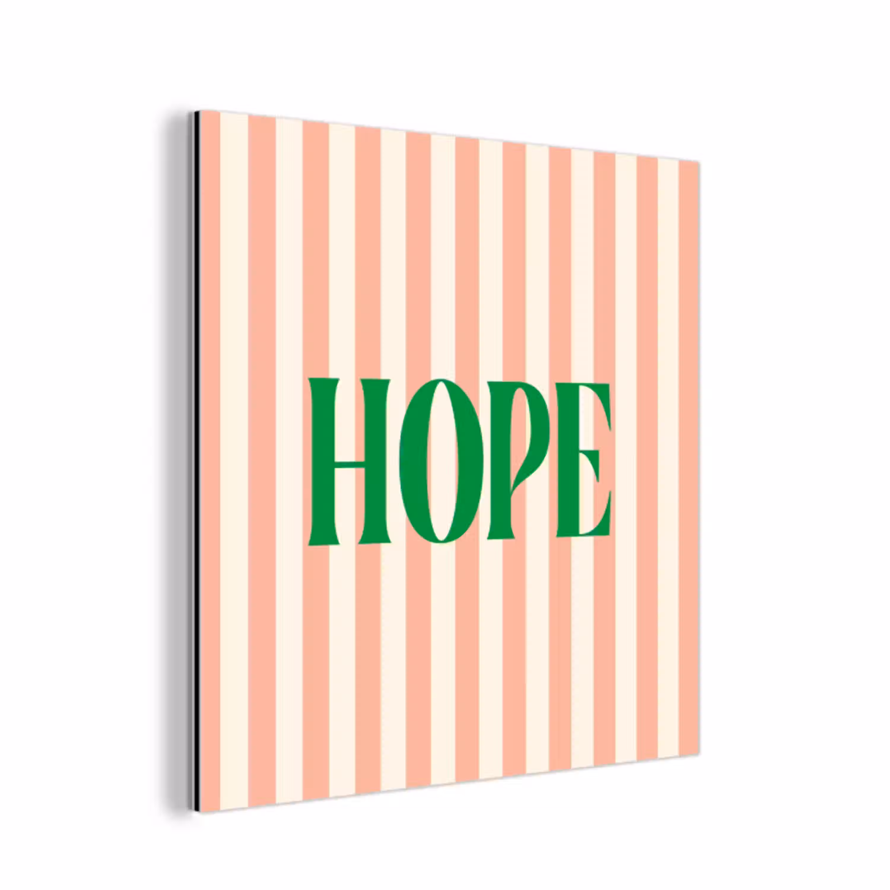 Zachtroze - Groen - Strepen - Hope aluminium wit klein -3d