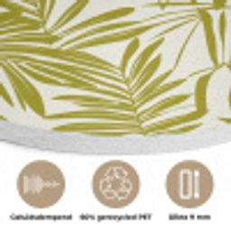 Palmblad - Patroon - Groen Akoestische PET Vilt - Rond klein 838 -closeup_NL