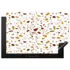 Terrazzo -  Patroon - Wit - Urban Inductie beschermer vinyl 3mm klein 276 -3d