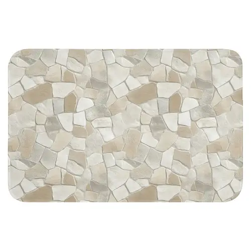 Mozaïek - Stenen - Beige Badmat klein 997 -3d