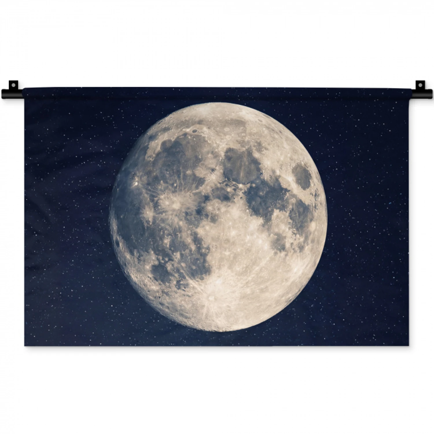Ruimte - Maan - Kosmos Wandkleed katoen klein -zz3d