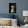 Kok - Rood - Kip fotolijst zwart zonder passe partout klein -sfeer3