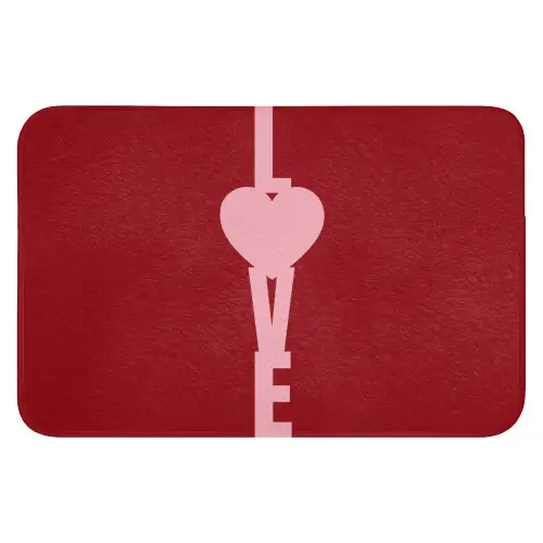 Love - Hart - Rood Badmat klein -3d