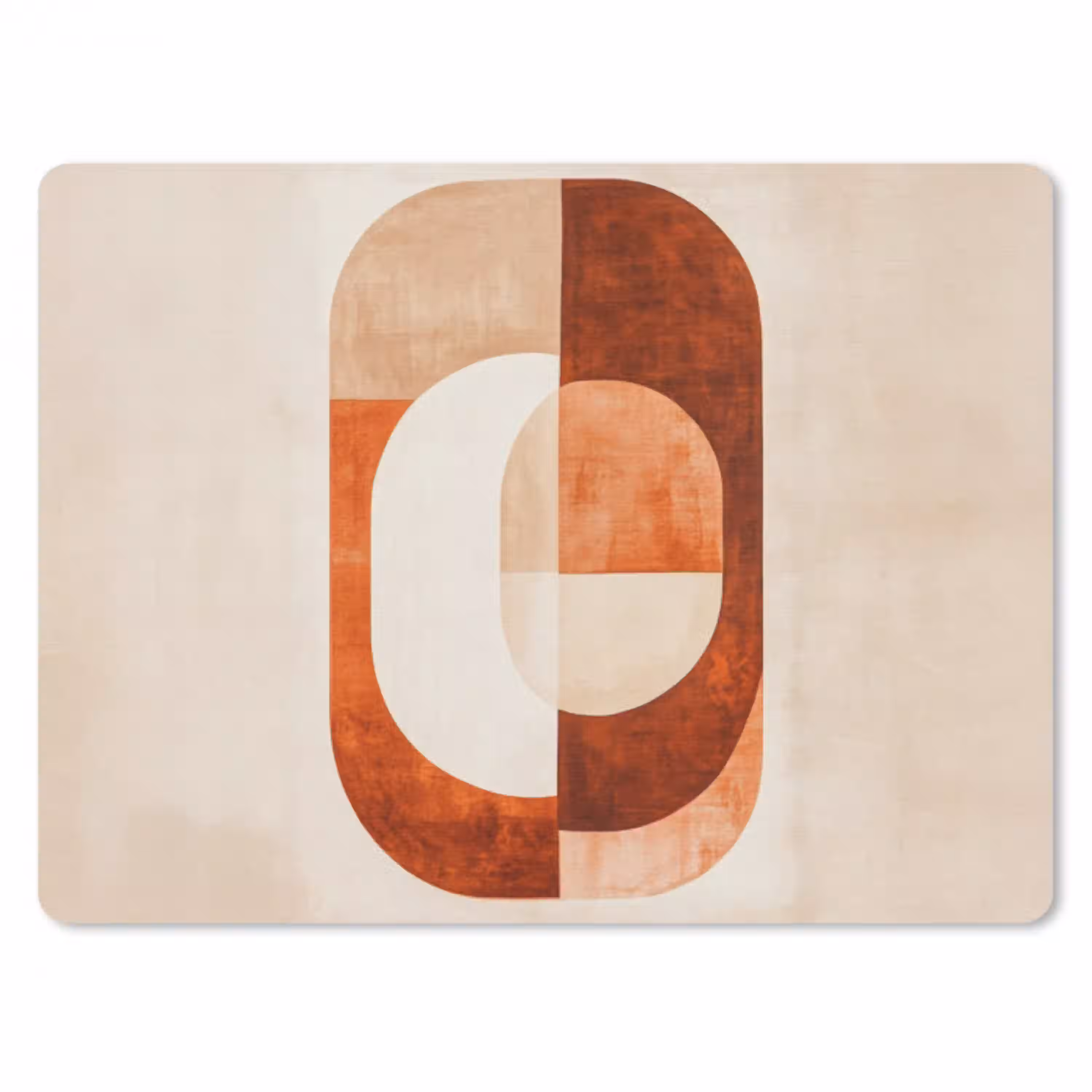 Illustratie - Abstract - Vormen - Rood muismat rubber klein -3d