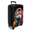 Vos met kleurrijke jas en verfspetters NBS - Handbagage koffer - Unisex middel -productfoto_3d