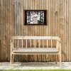 Hert - Sneeuw - Winter - Bos - Dieren - Doorkijk Tuinposter op houten frame 2 cm dik klein -sfeer4