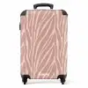 Zachtroze tijgerstrepenpatroon NBS - Handbagage koffer - Volwassenen Unisex middel -productfoto_recht