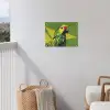 Papegaai - Groen - Snavel - Abstract tuinposter los doek klein -sfeer8
