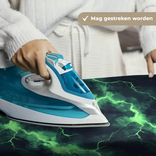 Groen - Bliksem - Storm Wandkleed katoen klein 269 -sfeer9