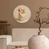 Baguette - Brood - Stokbrood - Beige Wandcirkel kunststof plaat 5mm dik klein -sfeer1