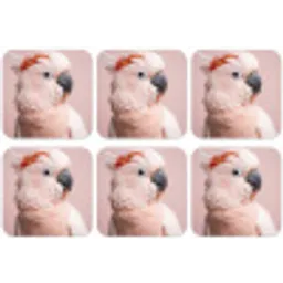 Kaketoe - Portret - Roze onderzetter kurk middel -zkaufland3dotto