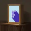 Today is a good day - Blauw - Schaduw Light Box met kabel (Tafellamp) klein -z3d_website
