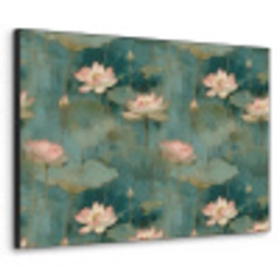 Botanisch - Bloemen - Roze Textielframe zwart klein 947 -3d
