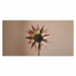 Droogbloem - Protea - Vintage - Beige - Rustiek Muismat XXL klein -3d_leeg