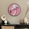 Flamingo - Roze - Koksmuts - Vogel Fotolijst rond zonder passe partout klein -sfeer1