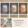 Vintage - Bloemen - Rozen - Natuur Light Box met kabel (Tafellamp) klein -USP_lichtkleurNL