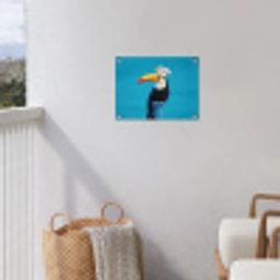 Tucan - Sokkel - Vogel - Koksmuts tuinposter los doek klein -sfeer8