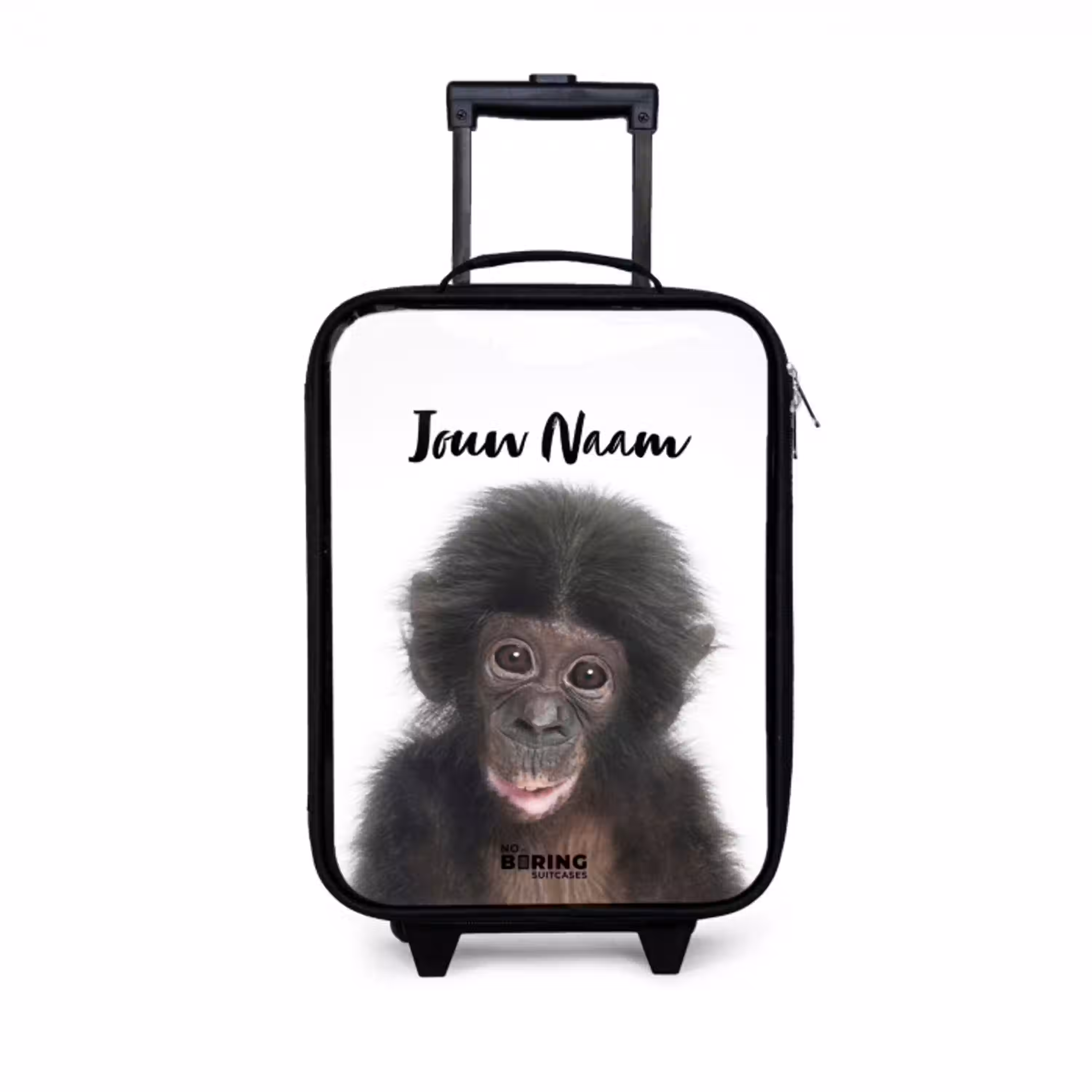 Charlie Chimp Kinderkoffer - Zwart klein -3d