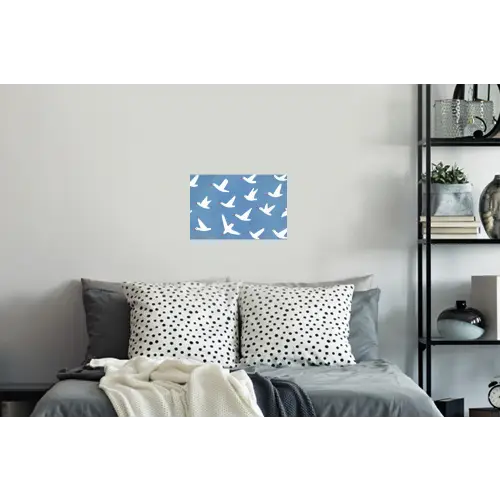 Vogels - Wit - Patroon Muursticker klein -slaapkamer