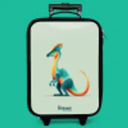 Elegante dino met kam Kinderkoffer - Zwart klein -zzz_website3d_nbs