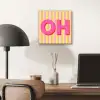 Tekst - Strepen - Roze aluminium wit klein -sfeer5