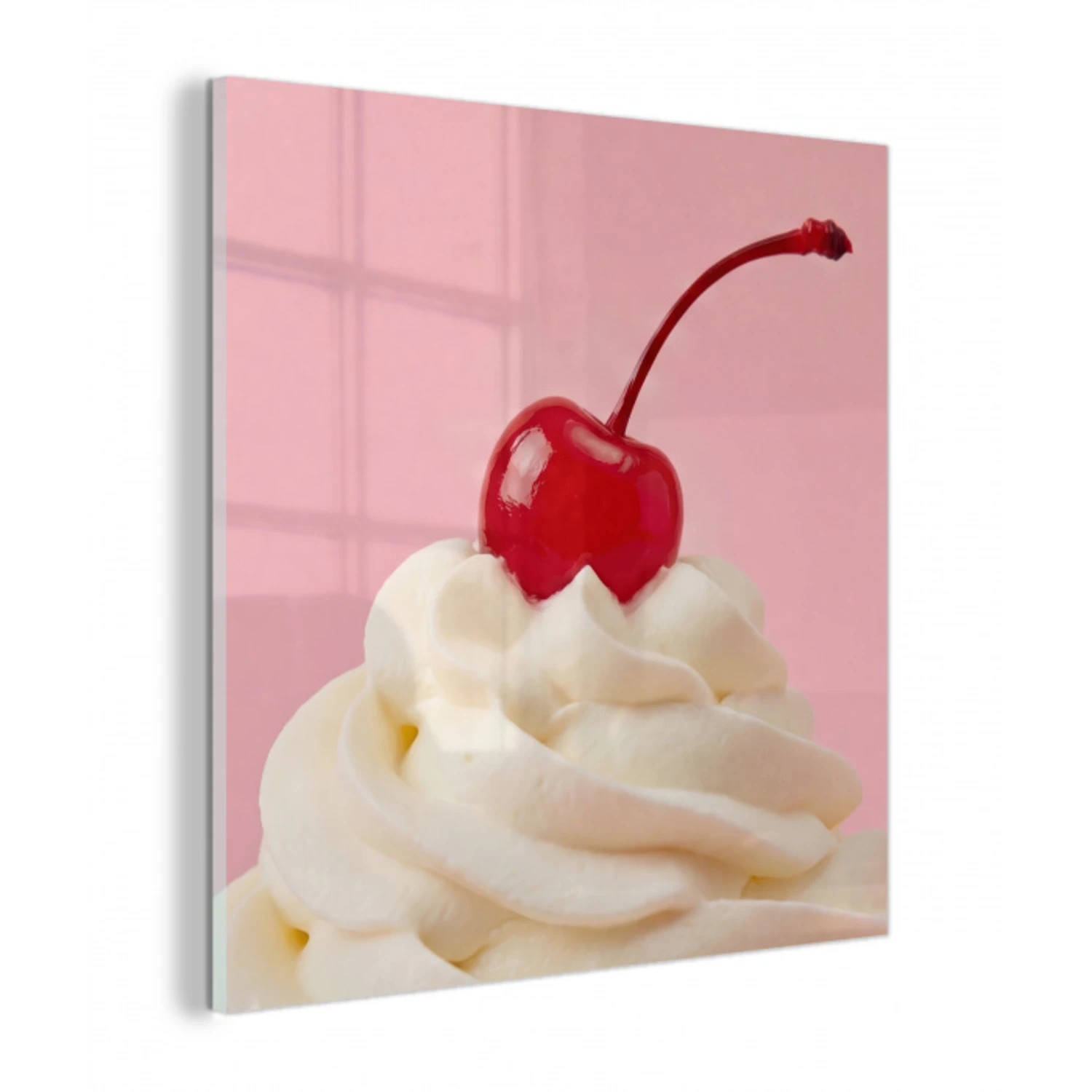 Kers - Slagroom - Roze plexiglas 5mm klein -z3d