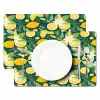 Groen - Bloemen - Citroenpartjes Placemat vinyl groot 368 -zzsfeer2_Kitchenyeah-website